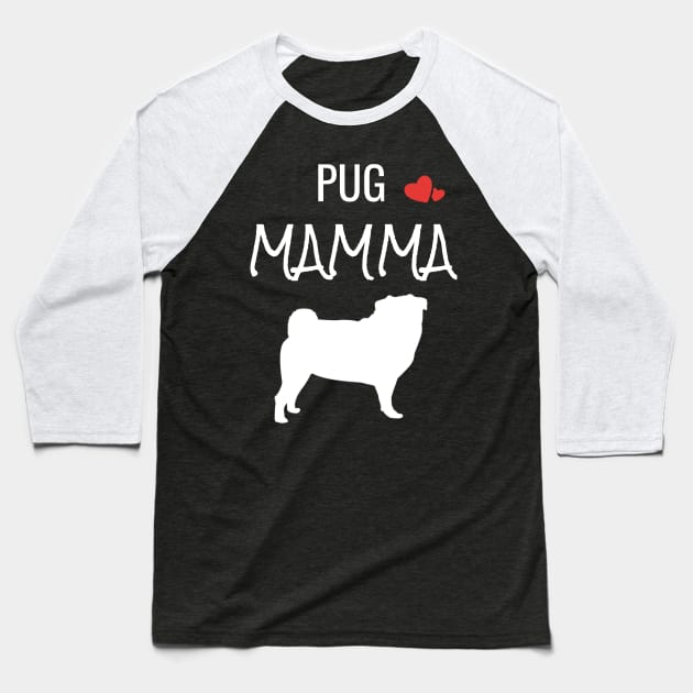 Pug Mama Pugs Dog Pugs Baseball T-Shirt by fromherotozero